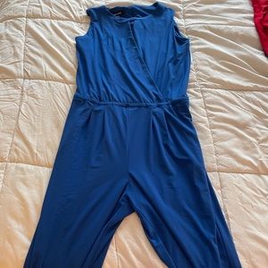 Nine West Size 6 Royal Blue Jumpsuit